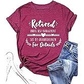 Retired Tshirts Women Retirement Gifts Shirts for Grandma Funny Short Sleeve Graphic Tees Top
