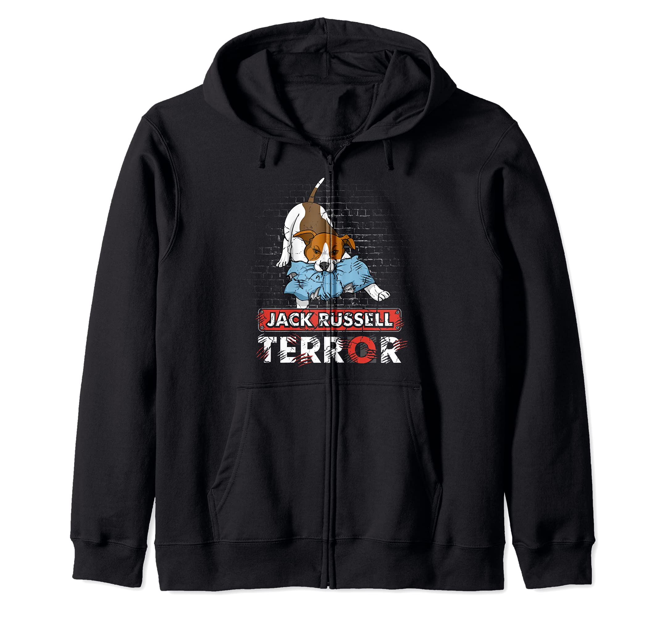 Jack Russell Terror Bad Dogs Jack Russell Terrier Funny Dog Zip Hoodie