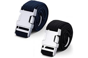 WELROG Toddler Kids Adjustable Buckle Belt - Elastic Child Silver Buckle Belts for Girls Boys