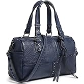 Dasein Women Soft Vegan Leather Barrel Bags Large Hobo Top Handle Work Totes Satchel Handbags Shoulder Purse