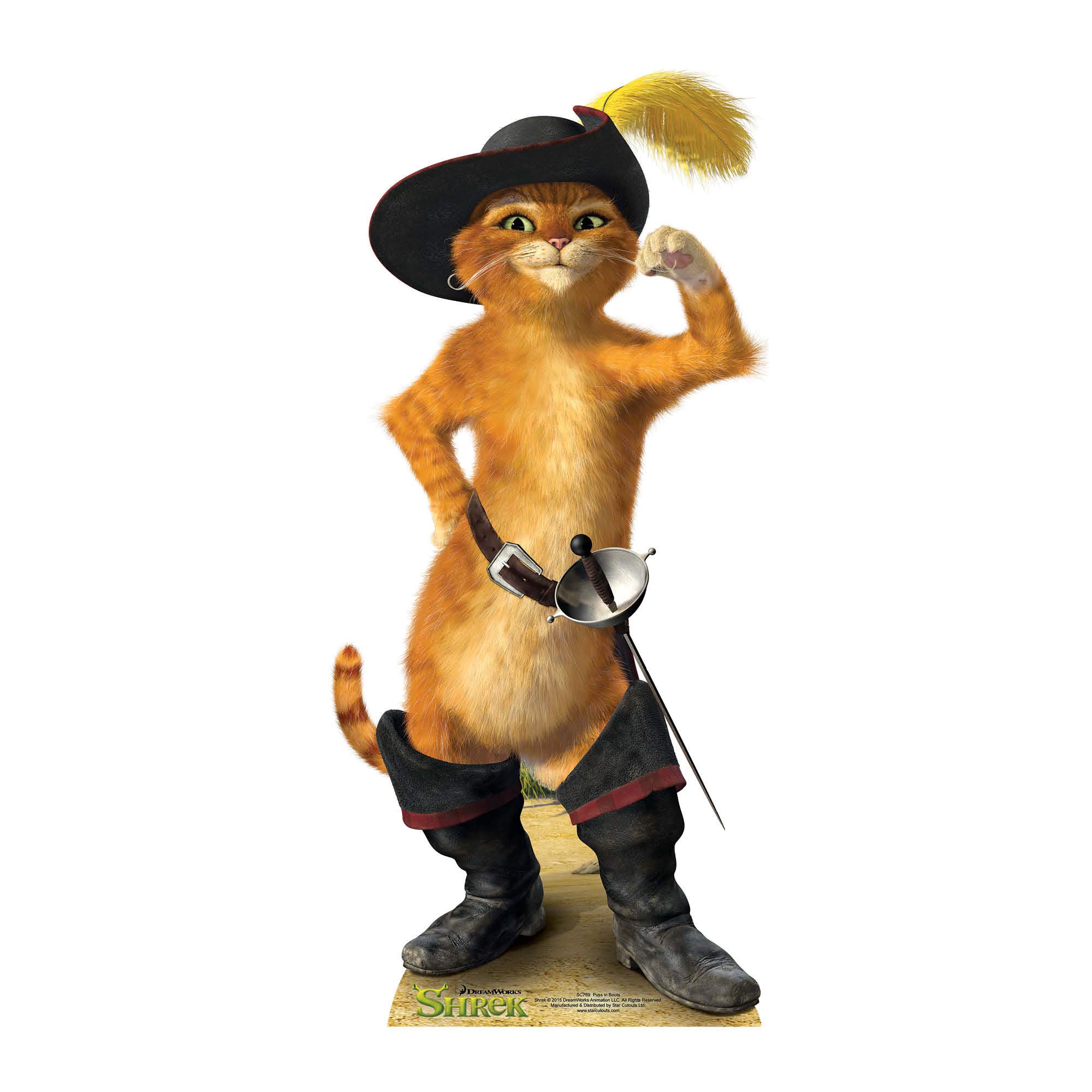 STAR CUTOUTS SC789 Puss in Boots – Lifesize Cardboard Cutout | Official DreamWorks Movie Display for Fans, Birthdays & Room Décor — image 1