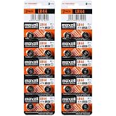 2 X 10 pack MAXELL AG13 LR44 357 button cell battery Hologram (20 Batteries Total)