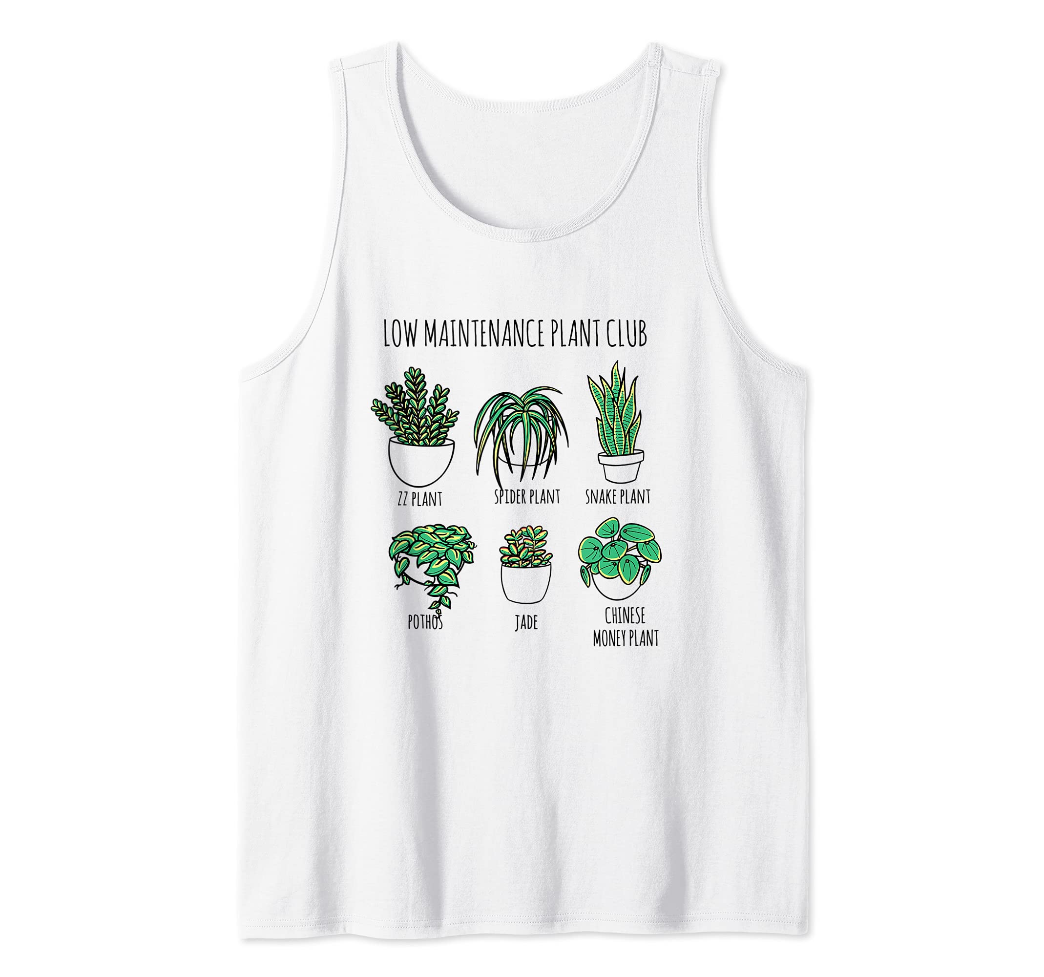 Low maintenance plant club, gardening plant lover funny Tank Top