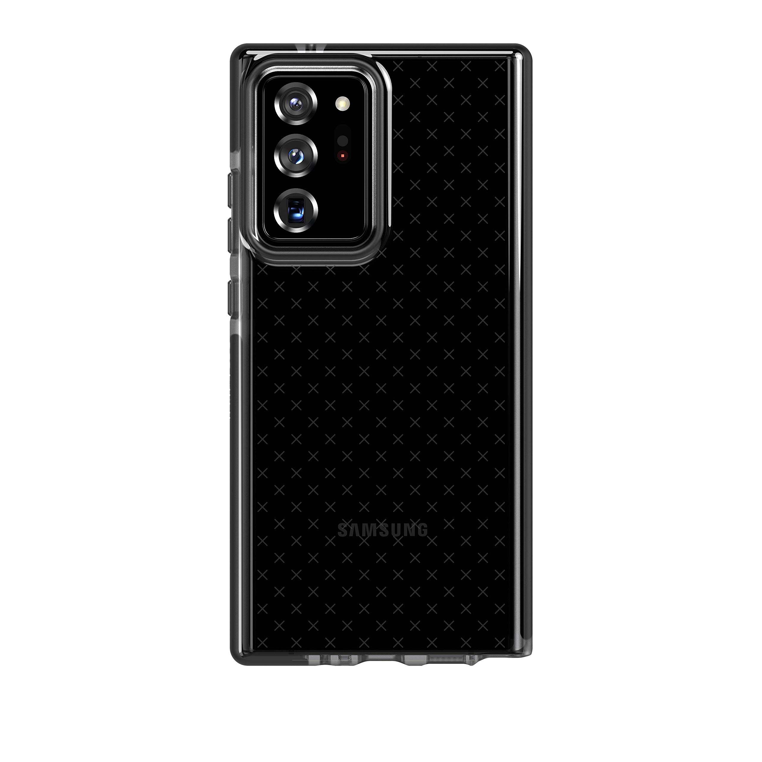 tech21 Evo Check for Samsung Galaxy Note20 Phone Case - Hygienically Clean Germ Fighting Antimicrobial Properties with 12ft Drop Protection, Black/Smokey