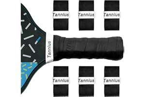 Tannius Pickleball Paddle Grip Tape, 6 Pack Precut Pickleball Grips, Absorbent and Enhanced Pickleball Paddle Overgrip