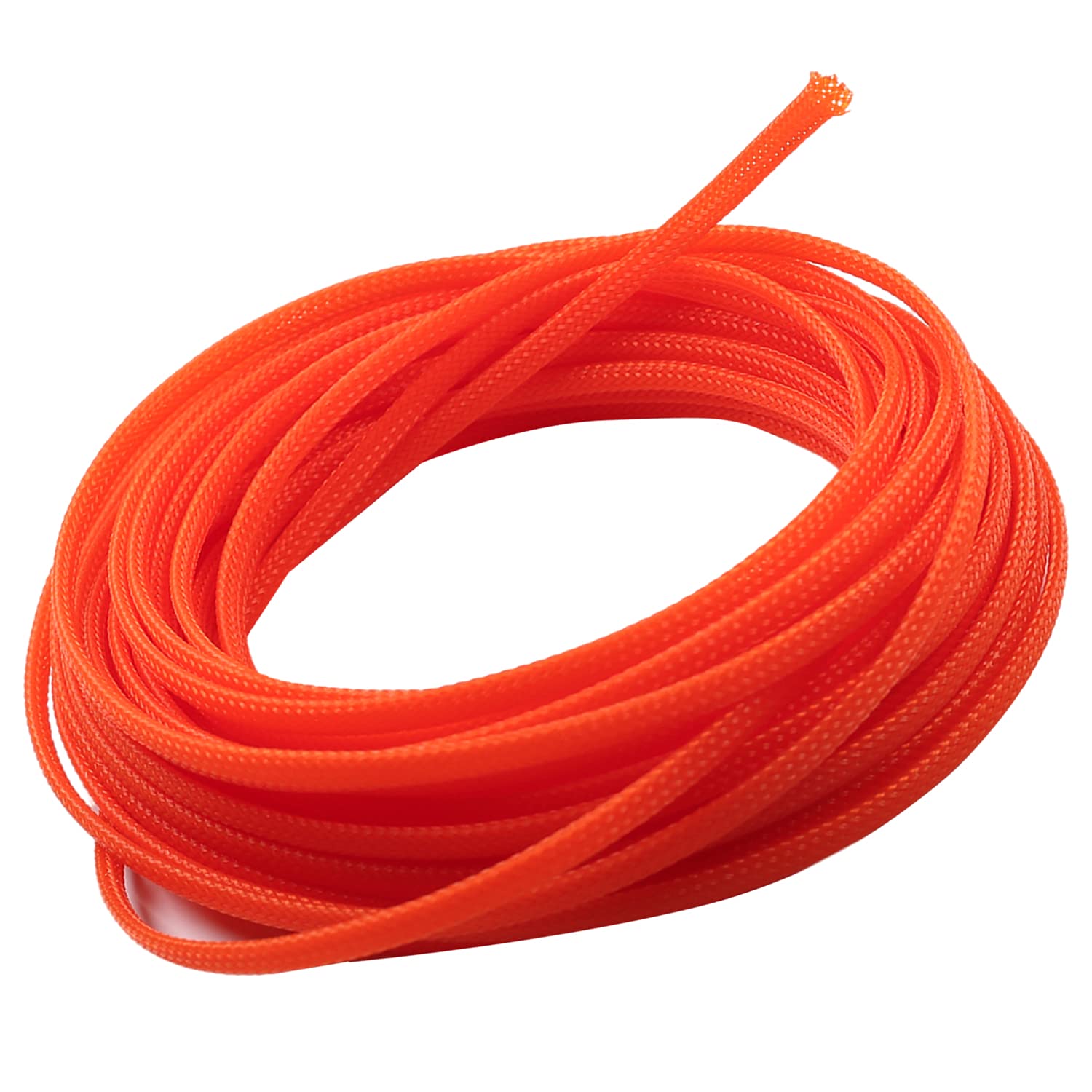 Othmro 10m Cable Tidy Sleeve, Diameter 4mm, Braided Cable Management Protector, Cable Organizers Wire Tidy Tube for Desk TV PC, 1 Pc Orange