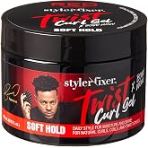 RED by Kiss X Bow Wow Styler Fixer Twist Curl Gel, Soft Hold for Afro Hair, Moisturizing with Coconut Scent, Ideal for 360 Waves &amp; Twists, Nourished and Naturally Shiny