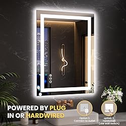 LOAAO 20"x28" LED Mirror for Bathroom, Lighted