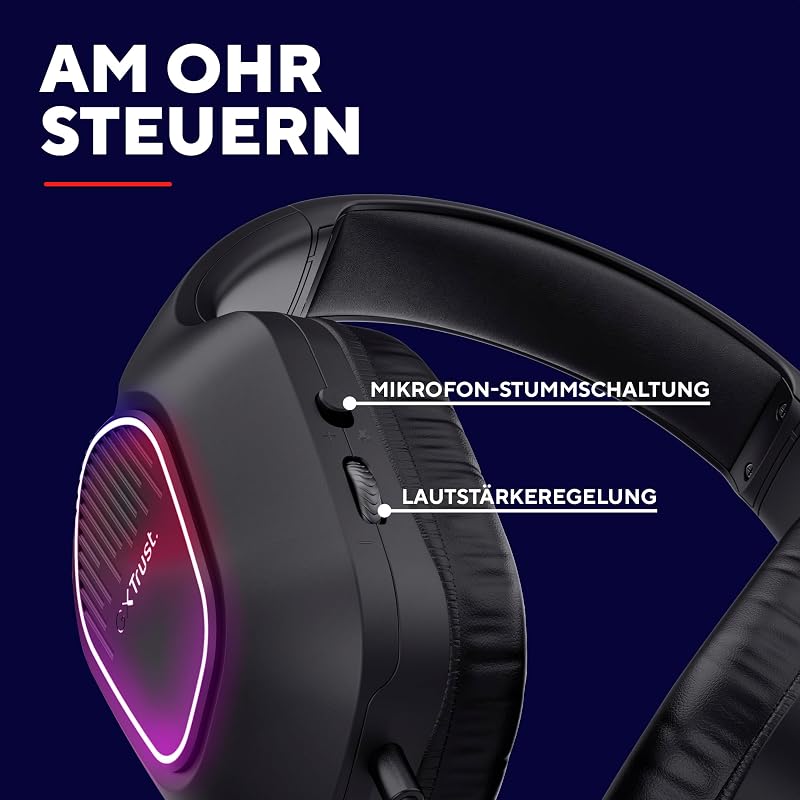 Rayne Leichtes Gaming Headset mit USB-betriebene LED Beleuchtung