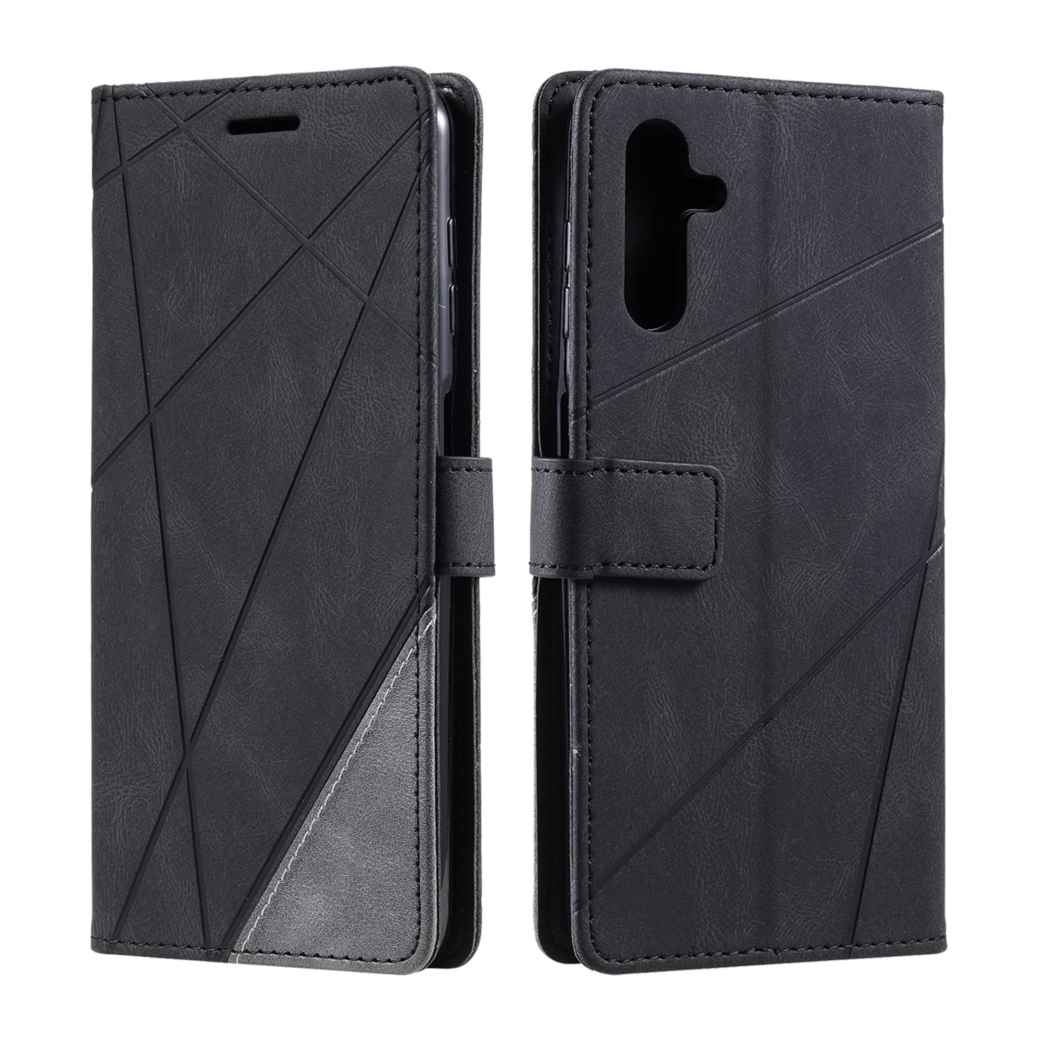 SONWO Case for Galaxy A13 5G, Premium Leather Flip Wallet Case Magnetic Closure Card Slots kickstand Phone Case for Galaxy A13 5G, Black