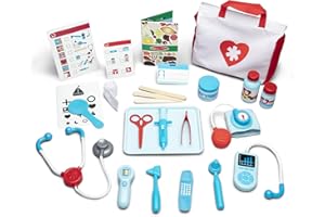 Melissa & Doug Get Well Doctor Kit, 25-Piece Toddler Doctor Play Set, Realistic Pretend Play Toys & Accessories, Preschool To