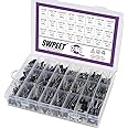 Swpeet 240Pcs 24 Kinds Different Electrolytic Capacitors Range 0.1uF－1000uF Assortment Kit, 10V/16V/25V/50V Aluminum Radial Electrolytic Capacitors for TV, LCD Monitor, Radio, Stereo, Game