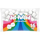 Jet-Puffed Marshmallows, 1 lb Bag | Sweet &amp; Fluffy, a Fat-Free Dessert Topping, Perfect for S'mores, Rice Cereal Treats &amp; Hot Chocolate