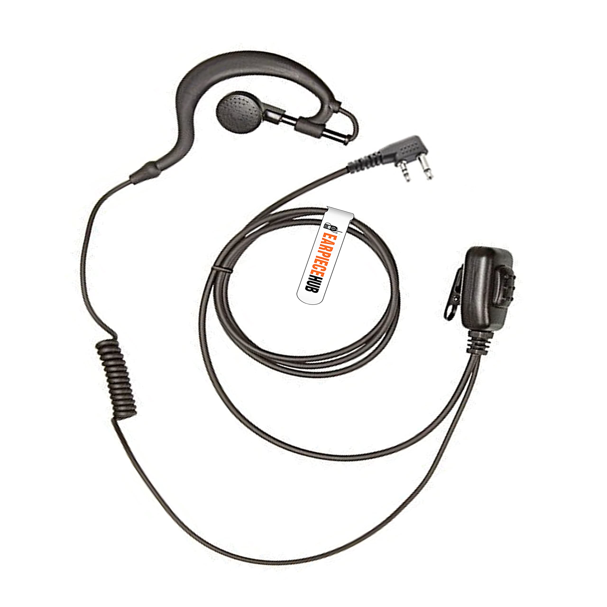 G Shape Radio Earpiece Compatible with ICOM Portable IC-V8 V80 V80E V82 V85 F4026 F3G F4G F11 F11S F14 F14S F21 F21S F24 F24S 2-Pin Walkie Talkie FBI Headset