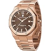 SAPPHERO Mens Watches 50M Waterproof, Men's Mechanical Automatic Watch, Modern Stylish Business Stainless Steel Strap Watch for Men with Date Elegant Mens Gift