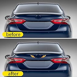 1 Pair Angel Wings Car Emblem Sticker, 3D Metal