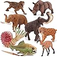 Fantarea 9 PCS Prehistoric Animal Model Figures Ancient Smilodon Mammoth Figurines Party Favors Supplies Cake Toppers Decoration Collection Set Toys for 5 6 7 8 Years Old Boys Girls Kid Toddlers