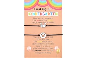 DHQH First Day of Kindergarten Bracelet Mommy and Me Back To School Matching Mother Daughter Bracelet First Day of Prek 1st Grade Gift