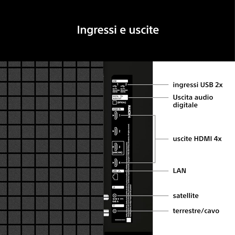 BRAVIA 2Ⅱ 75", 4K Smart TV (Google TV), Processore X1,4K Upscaling, Televisione con Dolby Atmos e DTS:X, compatibile con PS5, 75S20M2, Modello 2026