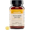 NatureWise Vitamin D3 10,000 IU Plus K2 (MK-7) 200 mcg with Organic Extra Virgin Coconut Oil - Supports Calcium Absorption, Bone, Heart & Immune Health - Non-GMO, Soy & Gluten-Free