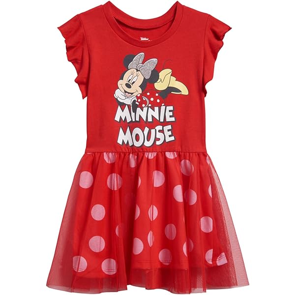 Amazon.com: Disney Girls Minnie Mouse Jersey Short Sleeve - 2t-6x Playwear  Dress, Blush, 4-5 US: Clothing, Shoes & Jewelry