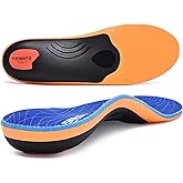 VALSOLE 250+ lbs Plantar Fasciitis High Arch Support Insole for Men Women,Heavy Duty Support Pain Relief Orthotics Insert,Relieve Flat Feet,High Arch,Foot Pain,Standing All Day Boot Work Shoe Insole