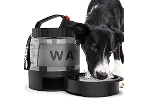 LESOTC Dog Water Bowl Dispenser,Dog Water Bowl Travel for Hiking Dog Park Camping,56OZ Dog Water Dispenser with Pull-Out Travel Water Bowl for Dogs Travel Water Bowl Dispenser Pet Dog Water Bottle,BPA Free