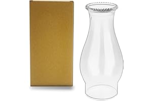 GXFCCYXT Oil Lamp Chimney 3 Inch Base 8 2/8 Inch Height Kerosene Lamp Shade Tall Clear Glass Replacement Lamp