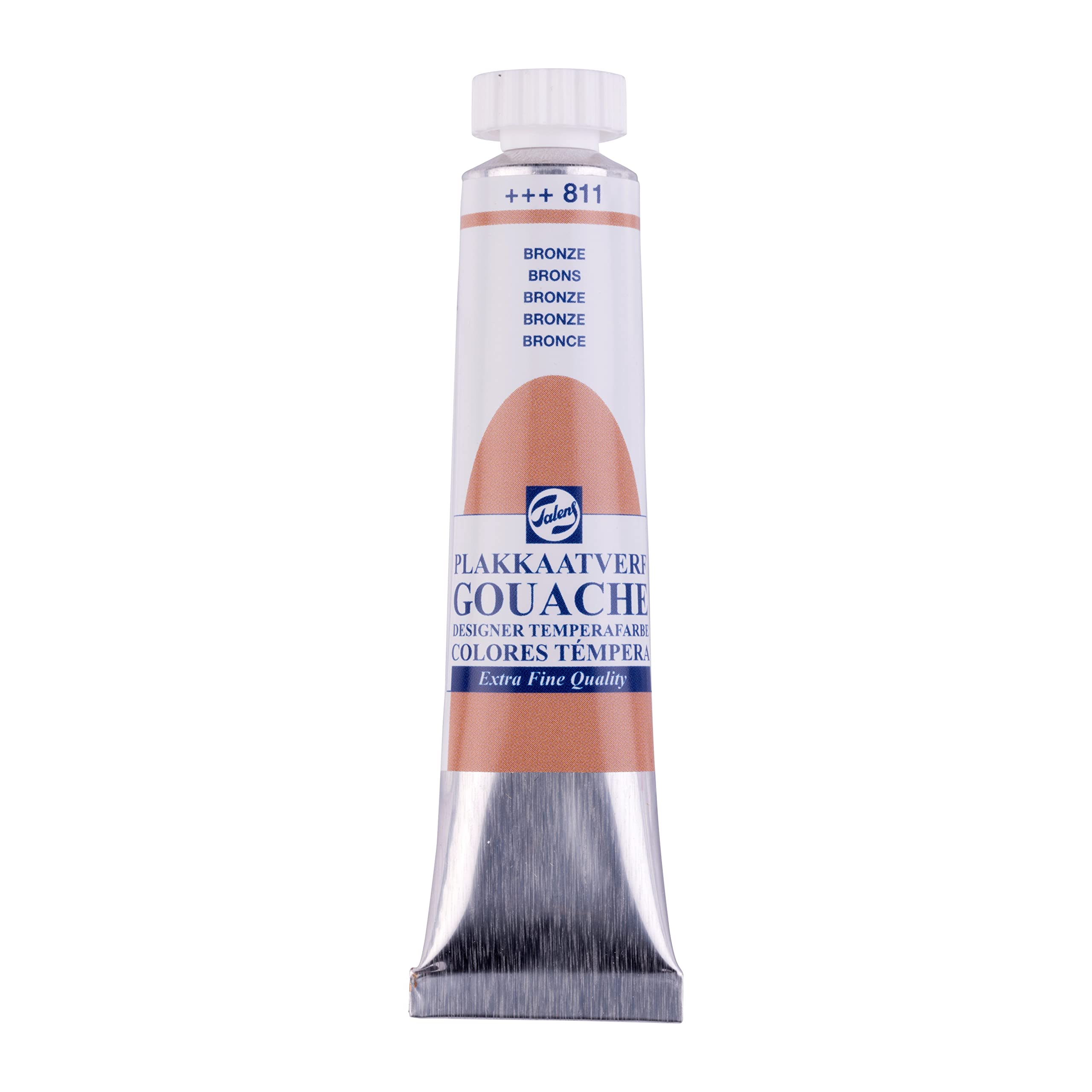 Talens Gouache Extra Fine Quality - 20 ml Bronze 811 Tube - Highly Pigmented Matt Finish - Ideal for Artists & Designers