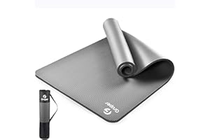 Gruper Thick Yoga Mat Non Slip, Large Size 72" L x 32" W x 0.6" TH, Premium Exercise & Fitness Mat with Carrying Strap and Bag,Workout Mats for Home