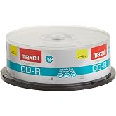 4T40350 - Maxell 48x Write-Once CD-R Spindle for Data - 25 Disc Spindle | Ideal for storage, data exchange &amp; multimedia projects - premium noise-free recording surface, plays on any CD drive, 700MB
