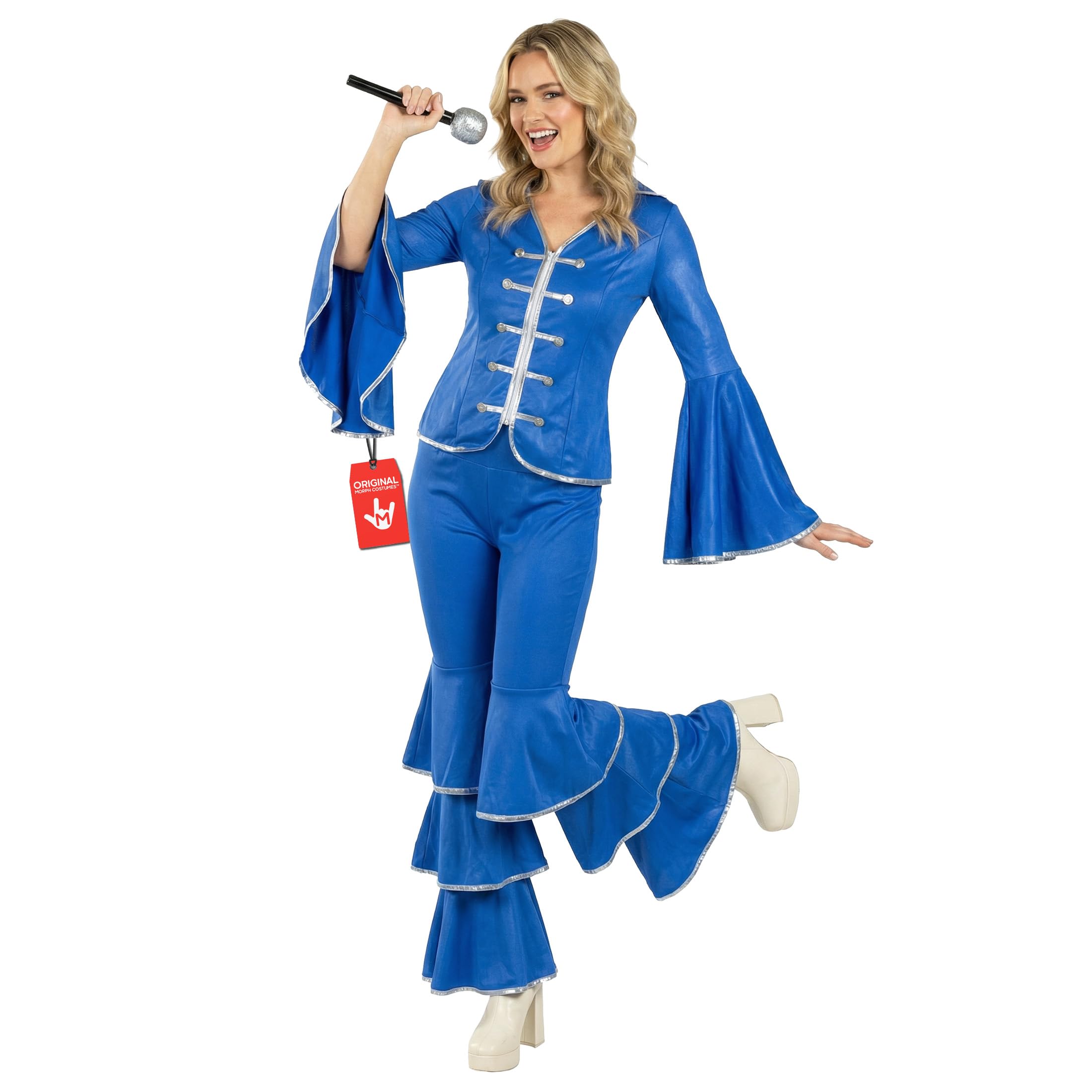 Fun Shack Dancing Queen Costume for Women - 70s Disco Outfit - 1970s Swedish Fancy Dress Party Attire, XX-Large