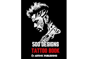 Tattoo book: 500 Modern Designs and Ideas of Tattoo Art in Black and Gray Colors for Beginners, Real Tattoos, and Artists pro