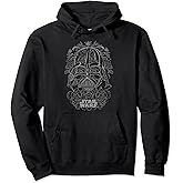 Star Wars Vader Sugar Skull Line Art Pullover Hoodie