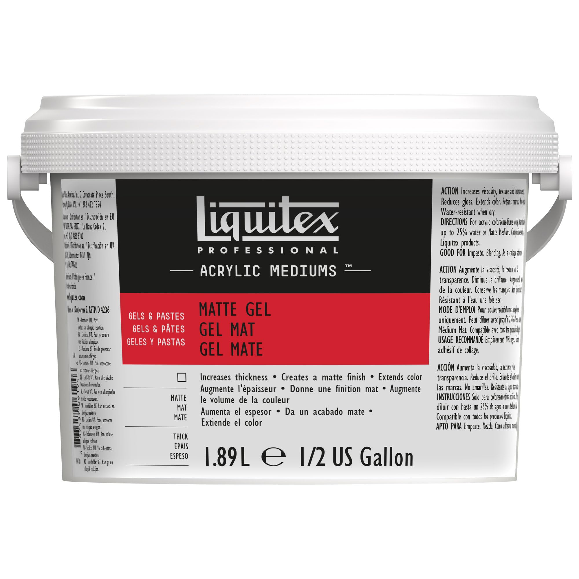 Liquitex Professional Matte Gel Medium, 1.89L (Half Gallon) Bucket Image