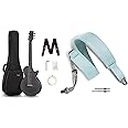 Enya Nova Go Carbon Fiber Acoustic Guitar 1/2 Size Beginner Adult Travel Acustica Guitarra w/Starter Bundle Kit & enya Magnetic Strap