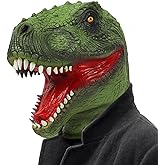 SANZHIGUO Dinosaur Mask Funny Mask for Adult Dino mask Realistic Latex Animal Head Halloween Cosplay Costume Props for Christmas Easter