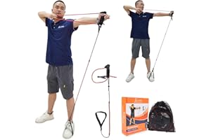 ELONG OUTDOOR Elong Archery Bow Trainer Draw Training Aid Device Strength Stretch Band Exerciser for Recurve Bow Compound Shooting Kids Adults Beginner Experts