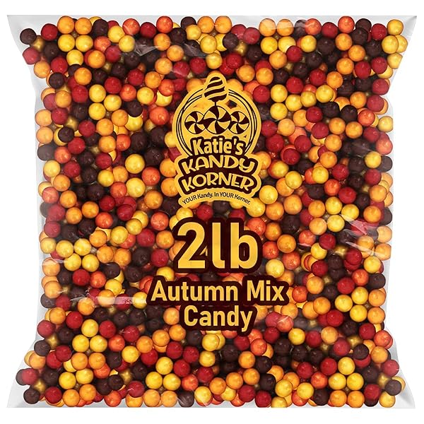 KATIES KANDY KORNER AUTUMN MIX CANDY, PACK OF BULK AUTUMN VIBRANT COLORS AND FLAVORS, PERFECT AUTUMN CANDY FOR ENHANCING YOUR CELEBRATIONS, IDEAL AUTUMN MIX – 2LB