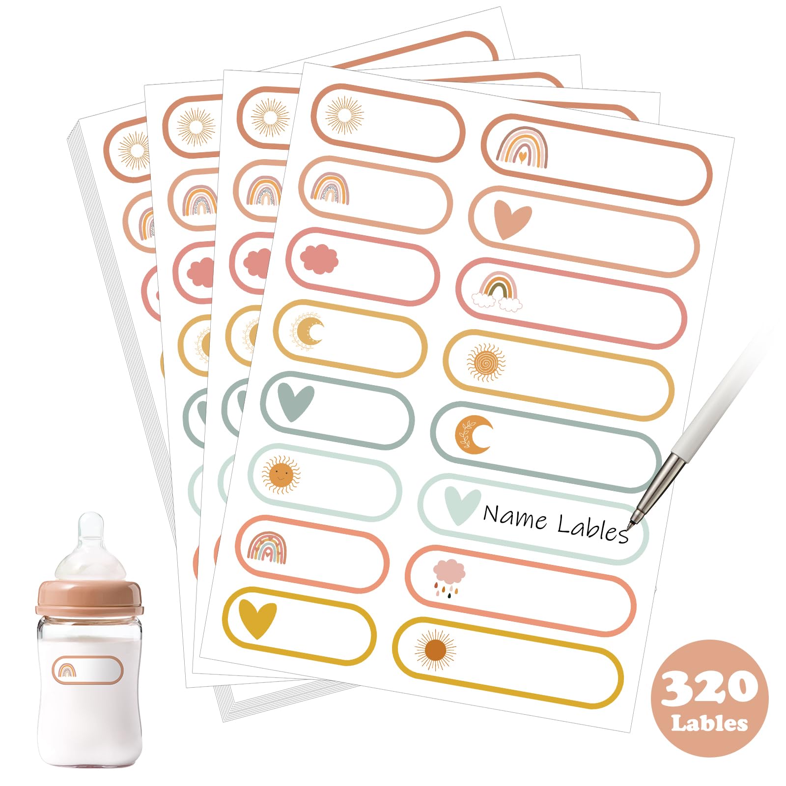 Mua 320 Pcs Baby Bottle Labels for Daycare, Name Labels for Daycare ...