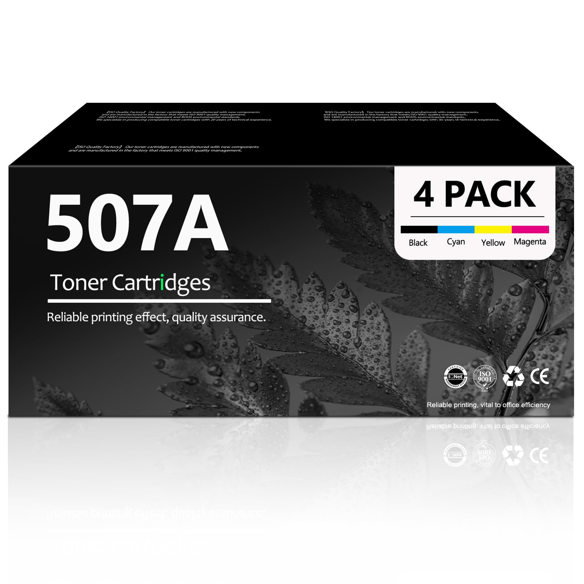 Photo 1 of 507A Toner Cartridge Bundle(4-Pack,1Black, 1Cyan, 1Yellow, 1Magenta): Owrd Compatible 507A CE400A CE401A CE402A CE403A Replacement for HP Enterprise MFP M575c M575dn M575f; M551dn M551n M551xh Printer