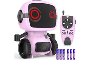 Dandist Robot Toys for Girls, Remote Control Robots for Kids, Talkie and Programming Toy Robot with Auto-Demonstration, Flexible Arms, Dance Moves, Music, and Funny Big Eyes, Girl Toys Age 6-8 2-7