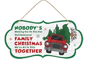 ARSEMICA National Lampoon's Christmas Vacation Decorations, Funny Christmas Welcome Sign Front Door Decor, Farhouse Christmas Wooden Hanging Sign Wall Decor, Griswold Christmas Vacation Merchandise Gifts