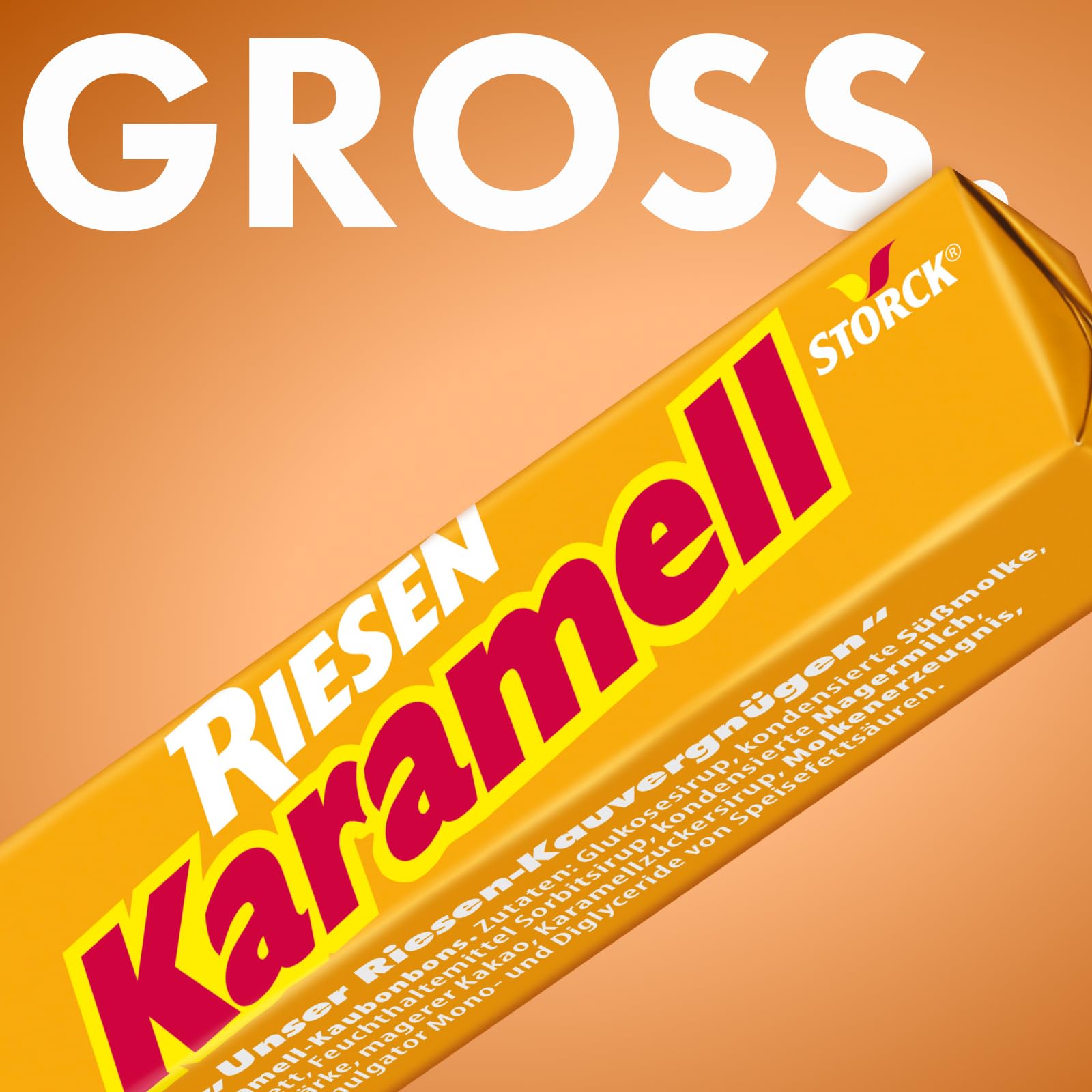Karamell RIESEN – 80 x 29 g Stangen – Karamell-Kaubonbons mit intensivem Karamellgeschmack – Toffees einzeln verpackt 3