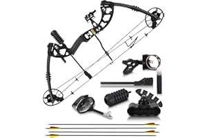 Creative XP Compound Bow and Arrow for Adults and Youth – Hunting Bow Archery Set with 4 Arrows, Fully Adjustable for Women and Youth 30-70 LBS, 24.5-31”, 320 FPS Speed, 5 Pin Sight, Quiver