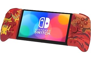 HORI Nintendo Switch Split Pad Pro (Pikachu & Charizard) - Ergonomic Controller for Handheld Mode - Officially Licensed by Nintendo & Pokémon