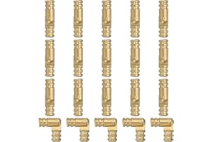 PATIKIL Hidden Brass Barrel Hinges 0.8"x0.2", 20 Pcs Invisible Hinges Folding Support Concealed Cylinder Hinge for DIY Jewelr