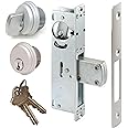 Pacific Doorware Storefront Door Mortise Lock Swing Deadbolt & Cylinder Combo, Adams Rite Cam, in Aluminum (1-1/8inches Backset)