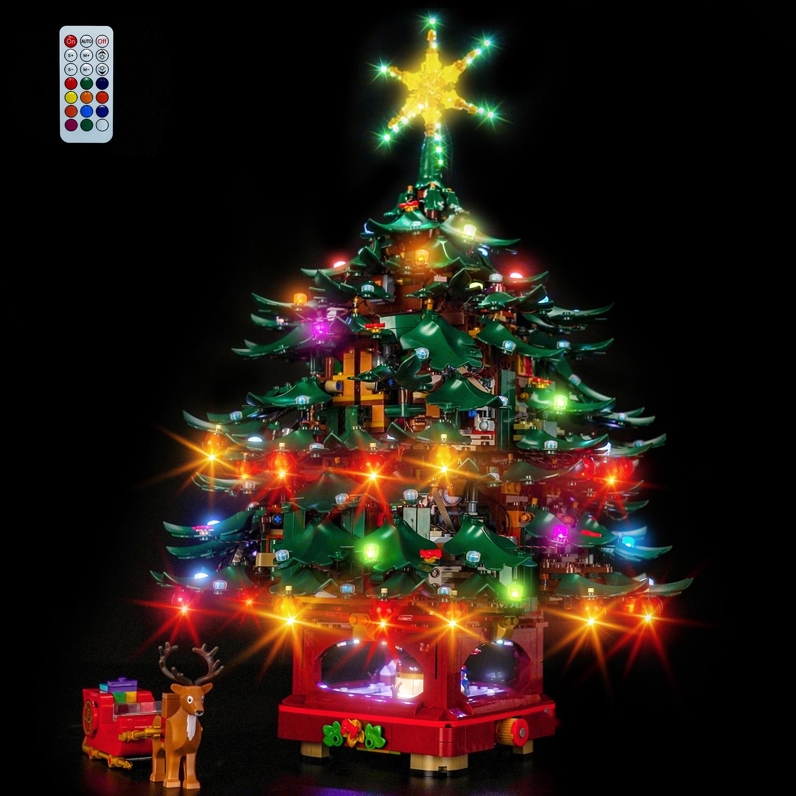 LocoLee Colorful Led Light Set Compatible with Lego 41843 Family Christmas Tree Decoration Led Decoration Lighting Kit Compatible with Lego 41843 Building Blocks Model,Only Lights Set,No Model