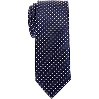 Retreez Modern Mini Polka Dot Tie - Black With White Dots Men's Necktie | 100% Polyester Microfiber - View #10